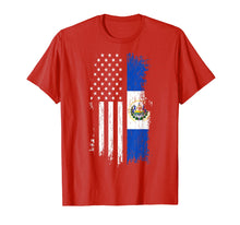 Load image into Gallery viewer, Funny shirts V-neck Tank top Hoodie sweatshirt usa uk au ca gifts for Salvadoran America Flag T-Shirt - El Salvador USA Shirt 2547598
