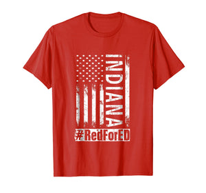Funny shirts V-neck Tank top Hoodie sweatshirt usa uk au ca gifts for Red for Ed Teacher Indiana Vintage T-Shirt 1301223
