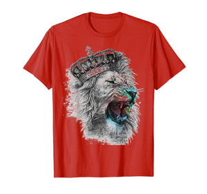 Funny shirts V-neck Tank top Hoodie sweatshirt usa uk au ca gifts for Tee King Lions Head Crown Roar Jungle Face Paint T-Shirt 2079742