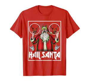 Funny shirts V-neck Tank top Hoodie sweatshirt usa uk au ca gifts for Hail Santa Sleigher Heavy Metal Ugly Christmas Shirt 77605