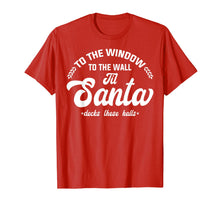 Load image into Gallery viewer, Window Wall Santa Deck Halls T-Shirt
