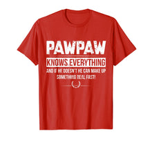 Load image into Gallery viewer, PAWPAW KNOW EVERYTHING FATHER&#39;S DAY FUNNY TSHIRT
