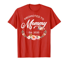 Load image into Gallery viewer, Promoted to Mommy Est 2020 First Time Mom Floral Mother Gift TShirt293097
