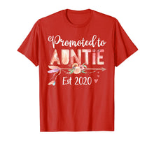 Load image into Gallery viewer, Womens Promoted to Auntie Est 2020  First Time Aunt Floral T-Shirt283129
