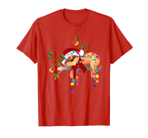 Funny shirts V-neck Tank top Hoodie sweatshirt usa uk au ca gifts for Santa sloth gorgeous reindeer Light Christmas Lover Gift T-Shirt 401832