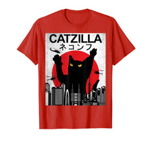 Load image into Gallery viewer, Funny shirts V-neck Tank top Hoodie sweatshirt usa uk au ca gifts for Vintage Catzilla - Japanese Cat Style - Retro Sunset Kitten T-Shirt 1024285
