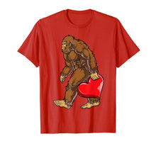 Load image into Gallery viewer, Bigfoot Heart Funny Valentines Day Men Love Sasquatch Gifts T-Shirt-418972
