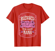 Load image into Gallery viewer, Blessed To Be Called Nana Cute Floral Christmas Gifts T-Shirt-1859848
