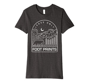 Funny shirts V-neck Tank top Hoodie sweatshirt usa uk au ca gifts for Leave Only Foot Prints Nature Shirt 1608708