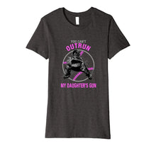 Load image into Gallery viewer, Funny shirts V-neck Tank top Hoodie sweatshirt usa uk au ca gifts for You Can&#39;t Outrun My Daughter&#39;s Gun Softball Catcher T Shirt 530666
