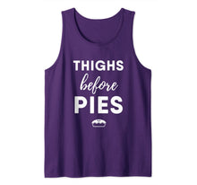 Load image into Gallery viewer, Thighs Before Pies Funny Holiday Season Christmas Gift Tank Top
