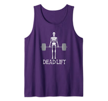 Load image into Gallery viewer, Skeleton Dead Lift Funny Halloween Lifting Weights Men Women Tank Top
