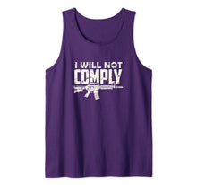 Load image into Gallery viewer, Patriotic AR15 2nd Amendment Support Shirt I will not comply Tank Top
