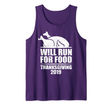 Load image into Gallery viewer, Funny shirts V-neck Tank top Hoodie sweatshirt usa uk au ca gifts for 2019 Will Run for Food Funny Thanksgiving Turkey Running Tank Top 1220684
