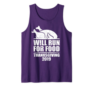 Funny shirts V-neck Tank top Hoodie sweatshirt usa uk au ca gifts for 2019 Will Run for Food Funny Thanksgiving Turkey Running Tank Top 1220684