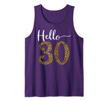 Load image into Gallery viewer, Hello 30 Years Leopard Print 30th Birthday Party Woman Gift Tank Top-986036
