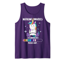 Load image into Gallery viewer, Installing Muscles Please Wait Shirt - Funny Unicorn Fitness Tank Top 324524
