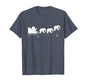 Funny shirts V-neck Tank top Hoodie sweatshirt usa uk au ca gifts for Santa Sleigh Elephant Funny Christmas Pajama Gift Ideas T-Shirt 1365043