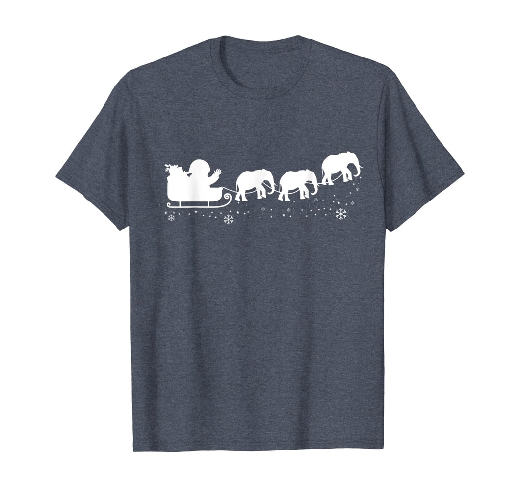 Funny shirts V-neck Tank top Hoodie sweatshirt usa uk au ca gifts for Santa Sleigh Elephant Funny Christmas Pajama Gift Ideas T-Shirt 1365043