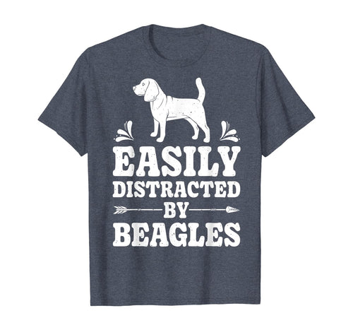 Funny shirts V-neck Tank top Hoodie sweatshirt usa uk au ca gifts for Easily Distracted By Beagles Funny Dog Lover Gifts Beagle T-Shirt 879791