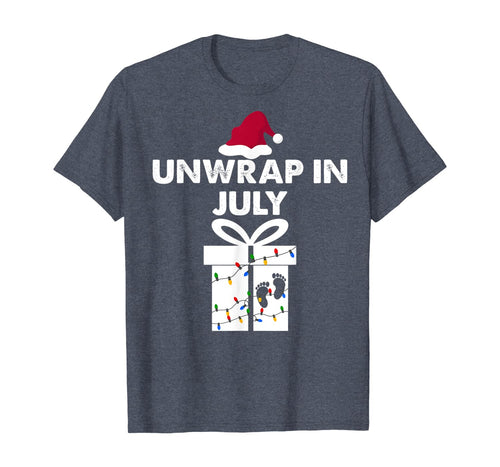 Funny shirts V-neck Tank top Hoodie sweatshirt usa uk au ca gifts for Christmas Pregnancy Announcement Gifts Unwrap In July T-Shirt 370200