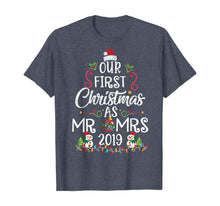 Load image into Gallery viewer, Matching Couple Wife Husband Our First Christmas as Mr &amp; Mrs T-Shirt
