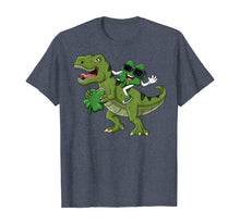 Load image into Gallery viewer, Shamrock Riding T Rex St Patrick's Day Boys Girls Kids T-Shirt-50753
