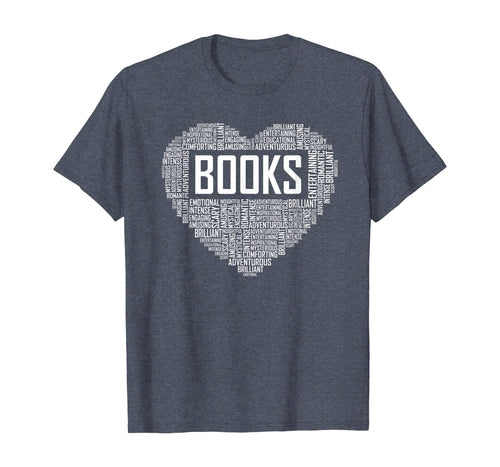 Book Lover Heart Gift Bookworm Gifts Love Reading T-Shirt-436820
