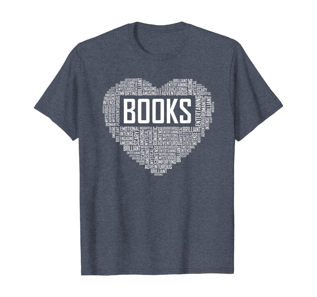 Book Lover Heart Gift Bookworm Gifts Love Reading T-Shirt-436820