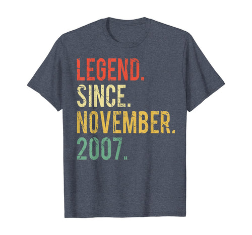 Funny shirts V-neck Tank top Hoodie sweatshirt usa uk au ca gifts for 12 years old Gifts Shirt- Legend Since November 2007 T-Shirt 126109