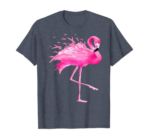 Flamingo Pink Ribbon Breast cancer Awareness Gift shirt 117805
