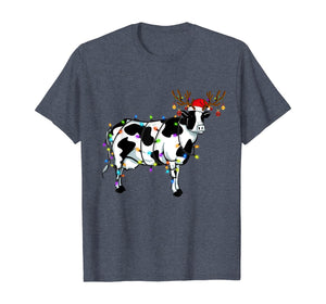 Funny shirts V-neck Tank top Hoodie sweatshirt usa uk au ca gifts for Funny Cow Christmas Tee Reindeer Christmas Lights Pajama T-Shirt 144381