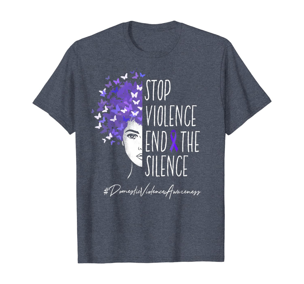 Stop Violence End Silence T-Shirt Domestic Violence Support T-Shirt 97589