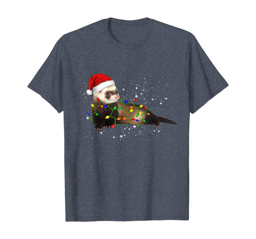 Funny shirts V-neck Tank top Hoodie sweatshirt usa uk au ca gifts for Ferret Christmas Light Sweater Xmas Gifts For Girls Women T-Shirt 828451