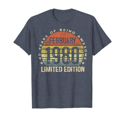 Born February 1980 Limited Edition Bday Gifts 40th Birthday T-Shirt-538759