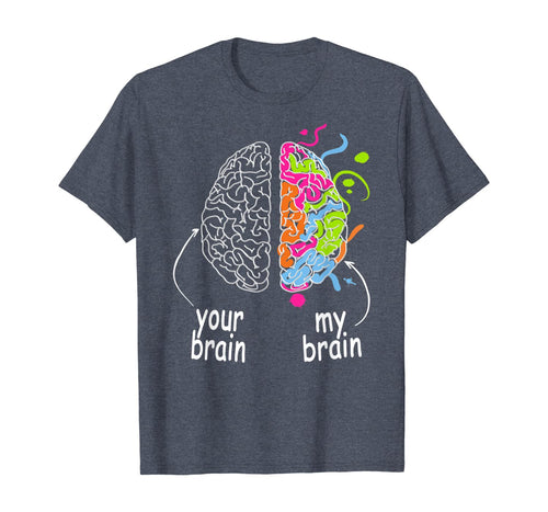 Neurodiversity brain Gift idea for Dyslexia ADHD Autism ASD T-Shirt