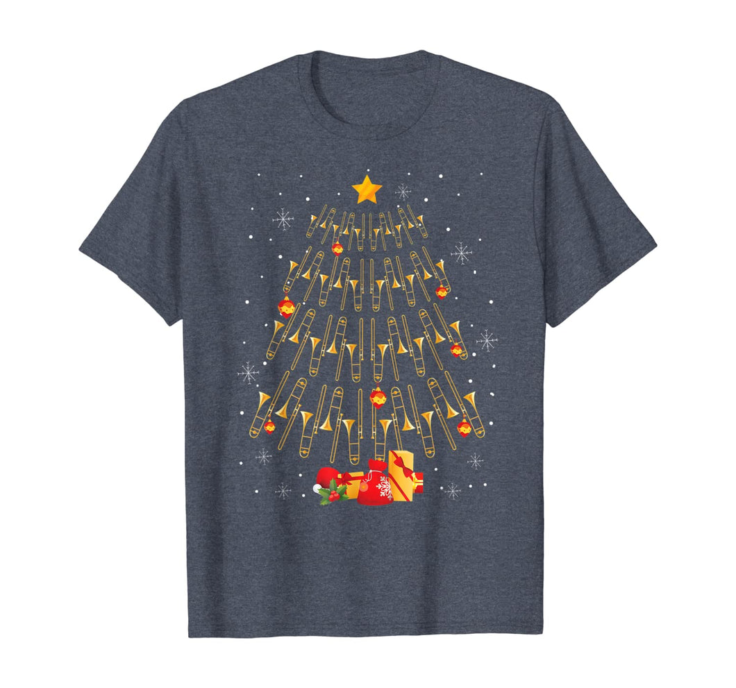 Funny shirts V-neck Tank top Hoodie sweatshirt usa uk au ca gifts for Funny Christmas Trombone Player Gifts Xmas Tree T-Shirt 160164