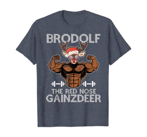 Funny shirts V-neck Tank top Hoodie sweatshirt usa uk au ca gifts for Brodolf The Red Nose Gainzdeer Tee Merry Liftmas Christmas T-Shirt 894279