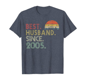 15th Wedding Anniversary Gifts Best Husband Since 2005 TShirt235444
