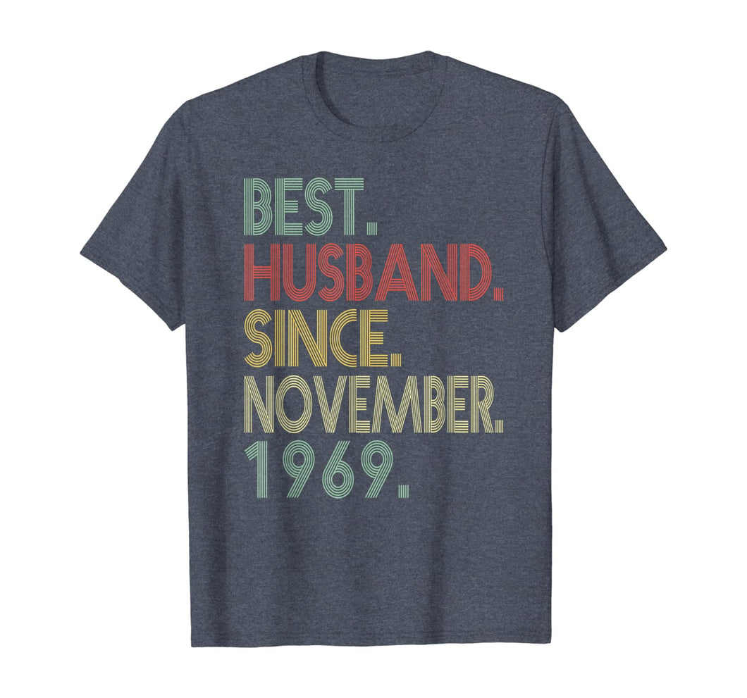 Mens 50th Wedding Anniversary Gifts Husband Since November 1969 T-Shirt