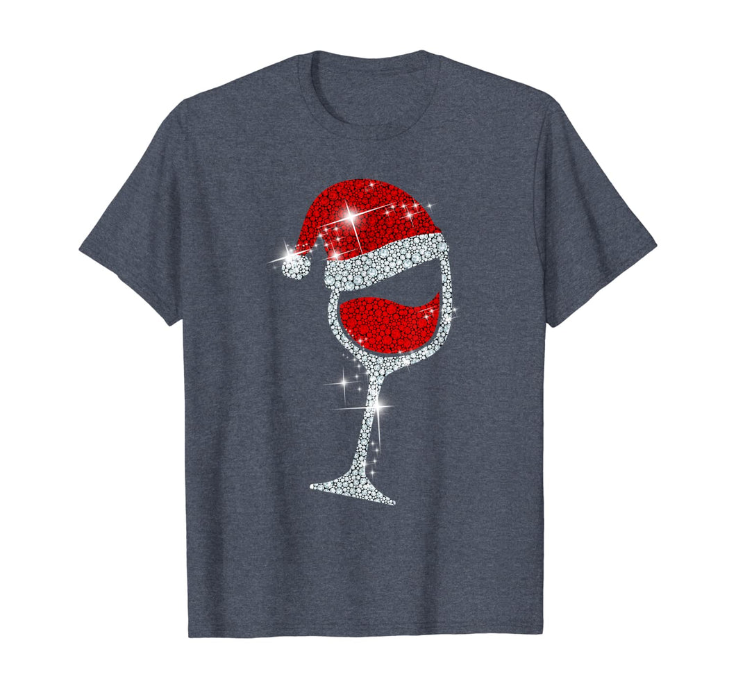 Funny shirts V-neck Tank top Hoodie sweatshirt usa uk au ca gifts for Wine Glasses Santa Hat Christmas Tee Funny Wine Lover Gift T-Shirt 69916