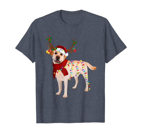 Funny shirts V-neck Tank top Hoodie sweatshirt usa uk au ca gifts for Santa Labrador retriever reindeer Light Christmas gifts T-Shirt 739416
