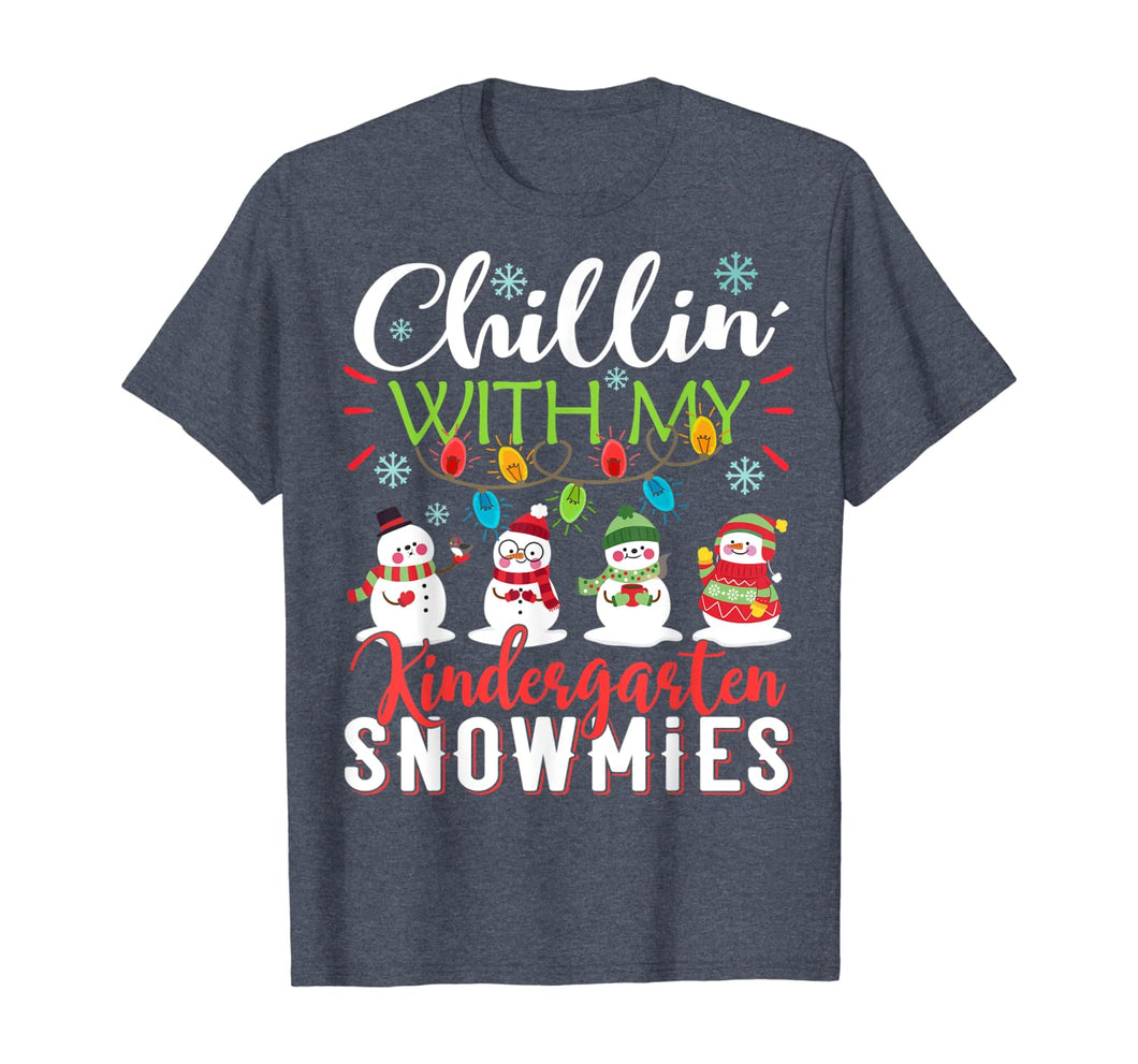 Funny shirts V-neck Tank top Hoodie sweatshirt usa uk au ca gifts for Chillin With My Kindergarten Snowmies Teacher Christmas Gift T-Shirt 211036