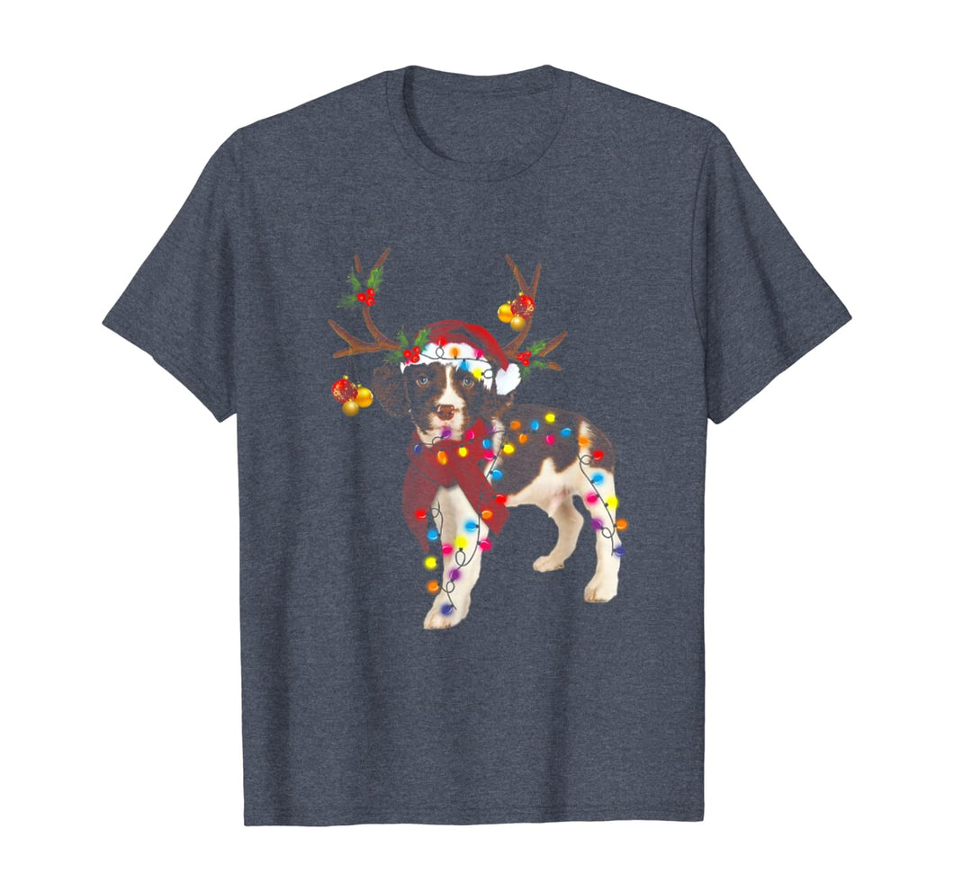 Funny shirts V-neck Tank top Hoodie sweatshirt usa uk au ca gifts for Christmas Lights English Springer Spaniel Dog T-Shirt 512817