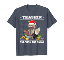Load image into Gallery viewer, Trashin Through The Snow Raccoon Santa Claus Trash Panda T-Shirt
