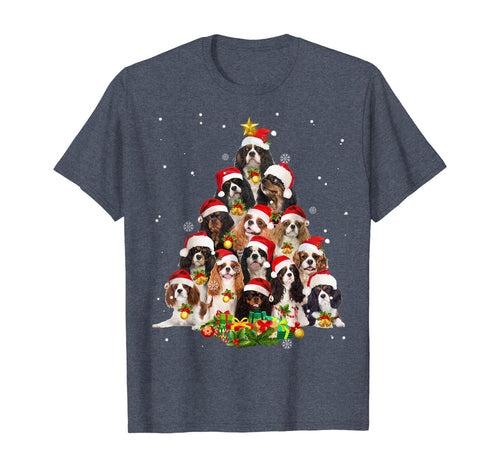 Funny shirts V-neck Tank top Hoodie sweatshirt usa uk au ca gifts for Cavalier King Charles Spaniel Christmas tree T Shirt T-Shirt 392092