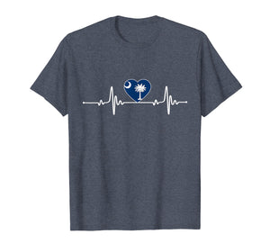 Funny shirts V-neck Tank top Hoodie sweatshirt usa uk au ca gifts for South Carolina Heartbeat South Carolina State T-Shirt 3002514