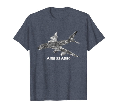 Funny shirts V-neck Tank top Hoodie sweatshirt usa uk au ca gifts for Airbus A380 jet airplane cutaway aviation pilot T-Shirt gift 2017430