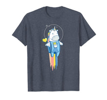 Load image into Gallery viewer, Funny shirts V-neck Tank top Hoodie sweatshirt usa uk au ca gifts for Space Unicorn TShirt - Flying Astronaut Stars and Rainbow 669894
