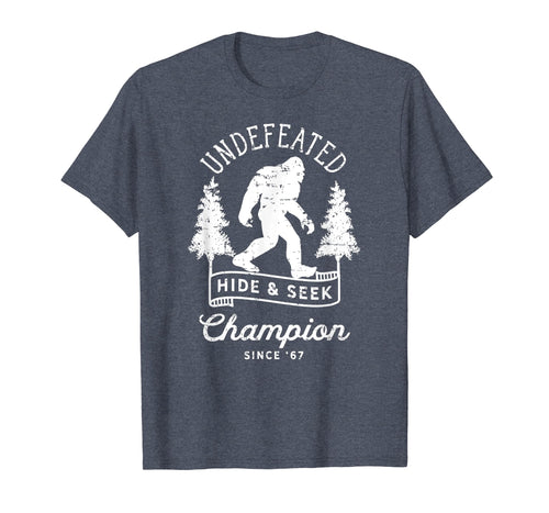 Funny shirts V-neck Tank top Hoodie sweatshirt usa uk au ca gifts for Bigfoot Undefeated Hide and Seek Champion Distressed T-Shirt 775756